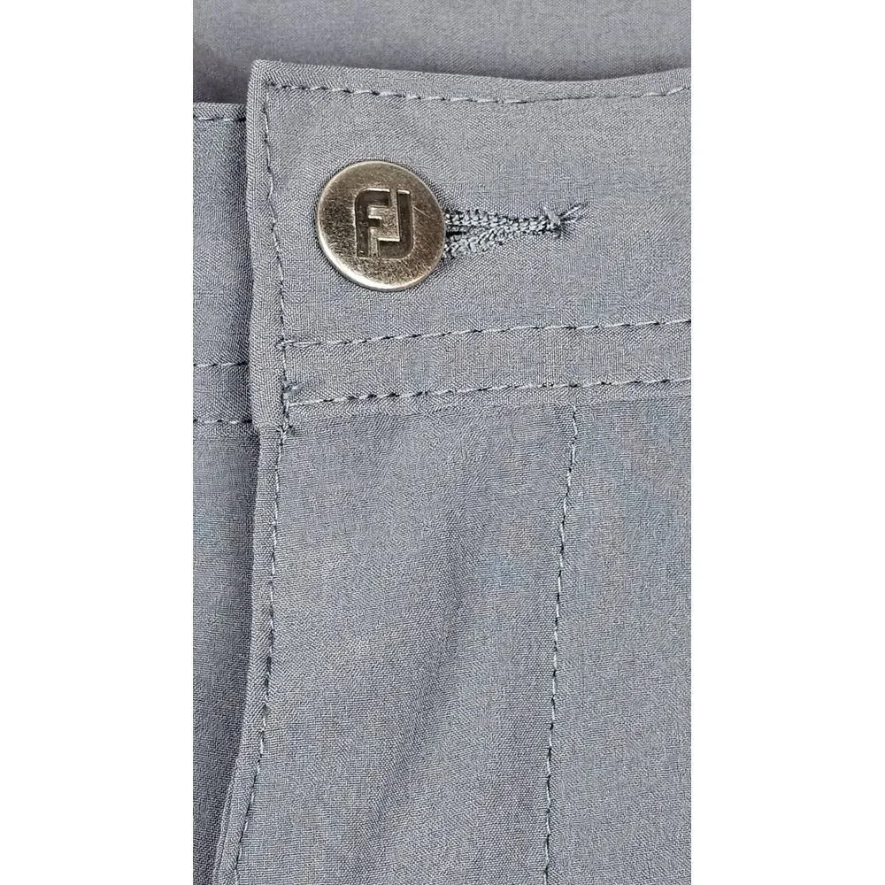 Footjoy FJ Golf Shorts Mens 38. Grey‎ Flat Front Polyester Blend Chino Casual.